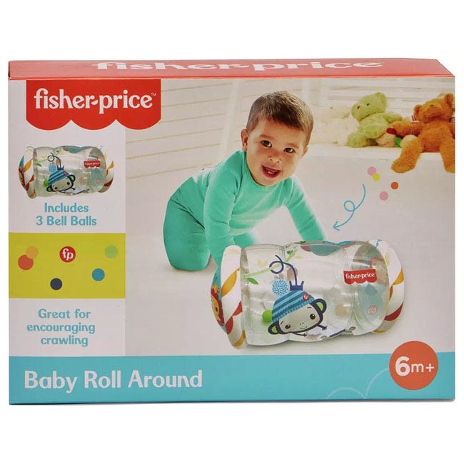 FISHER PRICE BABY ROLL AROUND TOY WITH 3 BELL BALLS