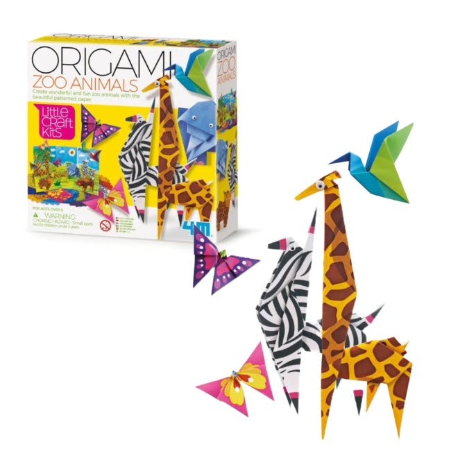4M LITTLE CRAFT ORIGAMI ZOO ANIMALS