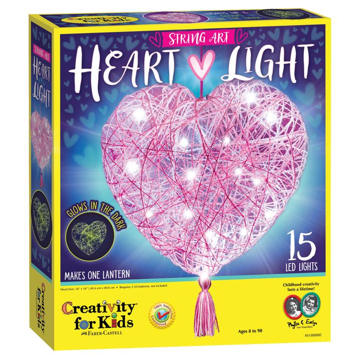 CREATIVITY FOR KIDS STRING ART HEART LIGHT