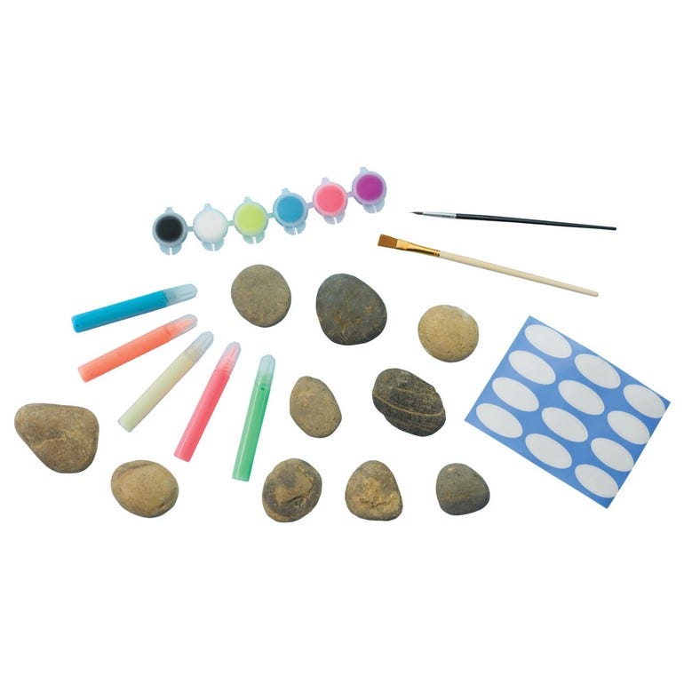 CREATIVITY FOR KIDS GLOW IN THE DARK ROCK PAINTING KIT