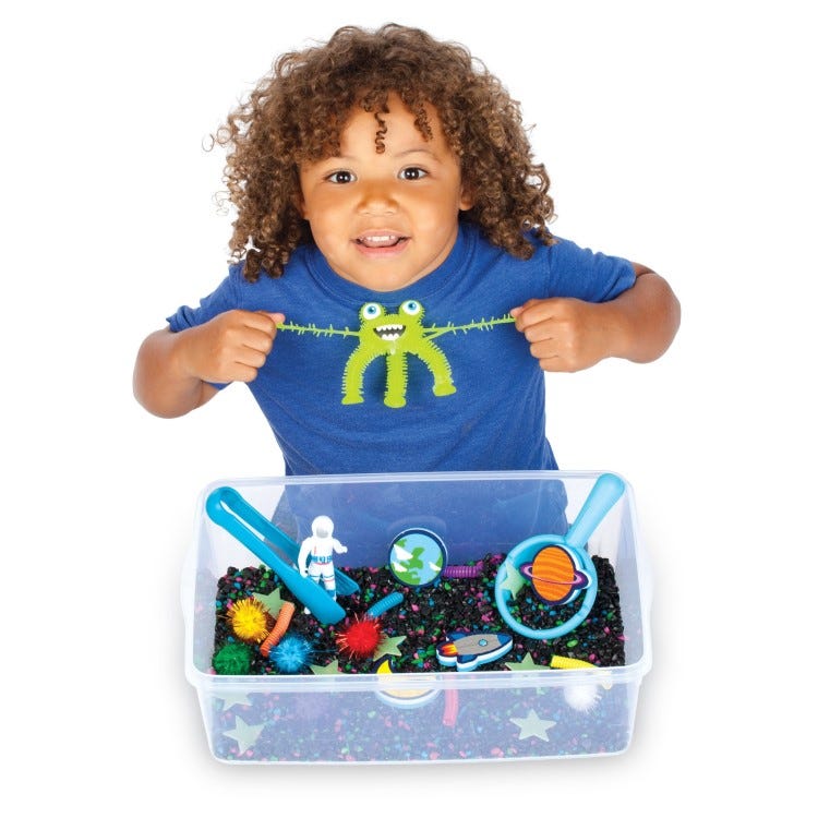 CREATIVITY FOR KIDS SENSORY BIN OUTER SPACE