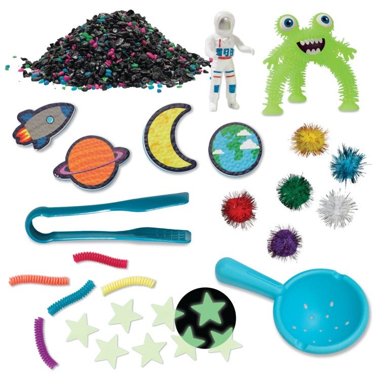 CREATIVITY FOR KIDS SENSORY BIN OUTER SPACE