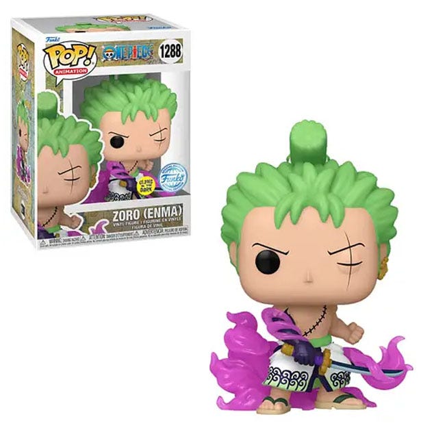FUNKO POP ONE PIECE ZORO WITH ENMA GLOW IN THE DARK VINYL FI
