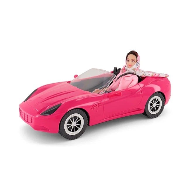FULLA DOLL PINK RIDE CAR SET