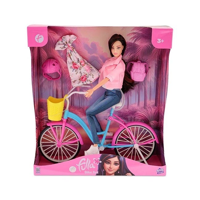 FULLA DOLL WITH BIKE SET PLAYSET