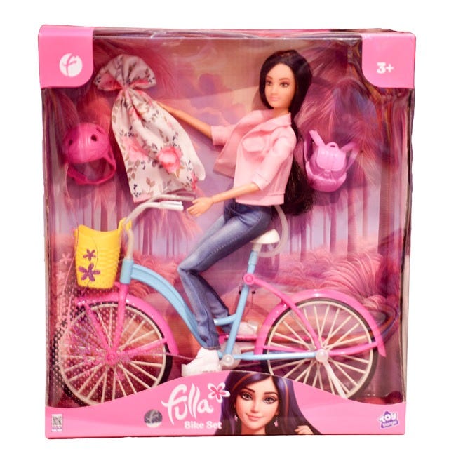 FULLA DOLL WITH BIKE SET PLAYSET
