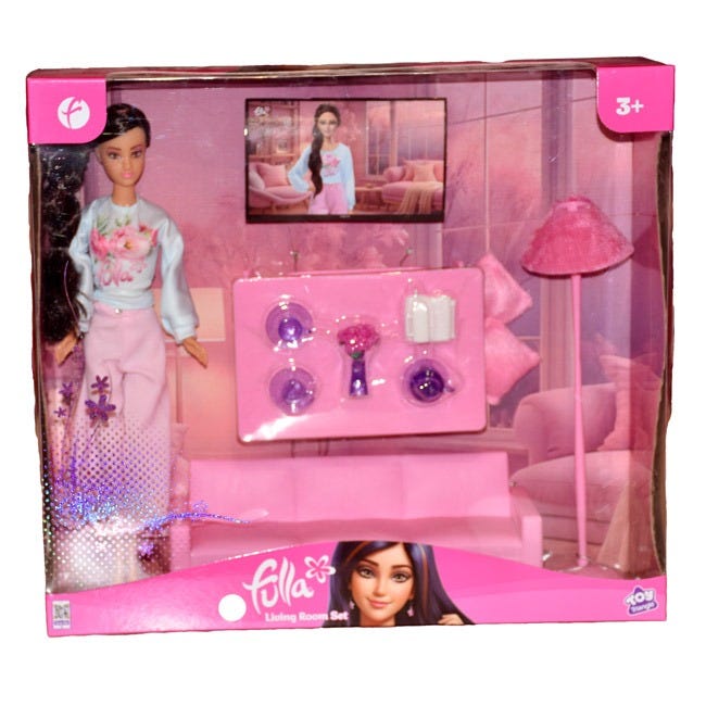 FULLA DOLL WITH LIVING ROOM PLAYSET
