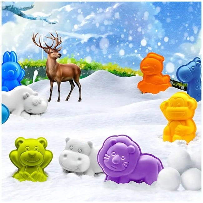 FANSSI TOYS ICE AND SNOW ZOO MOLD SET FOR KIDS