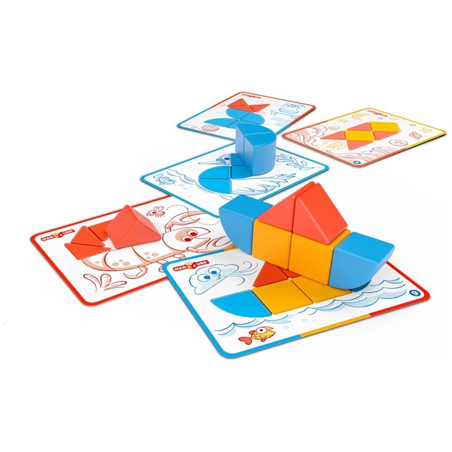 GEOMAG MAGICUBE RECYCLED BLOCKS AND CARDS 16-PIECES