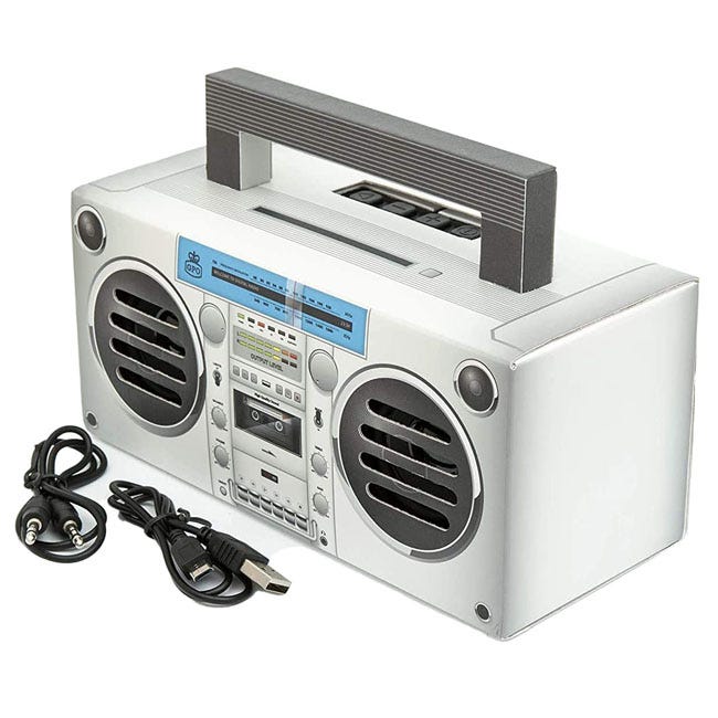 GPO RETRO BRONX PORTABLE BLUETOOTH SPEAKER SILVER