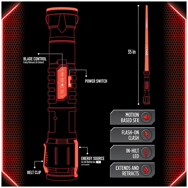 POWER SABER ENERGY BLADE RED