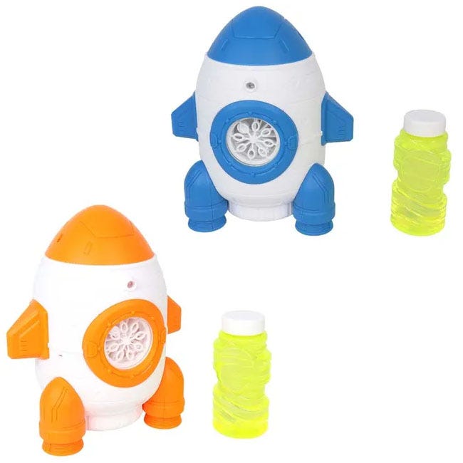 GALAXY BUBBLES ROCKET BUBBLE MACHINE WITH BUBBLE SOLUTION