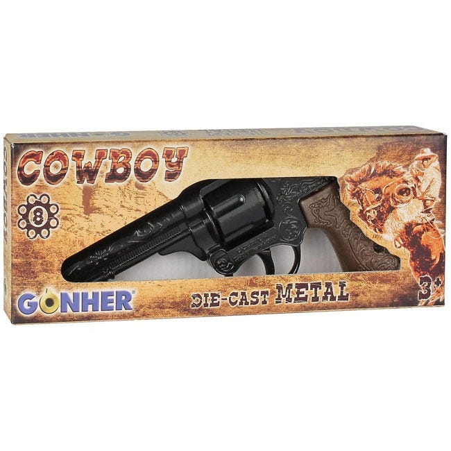 GONHER COWBOY REVOLVER 8 SHOTS BLACK