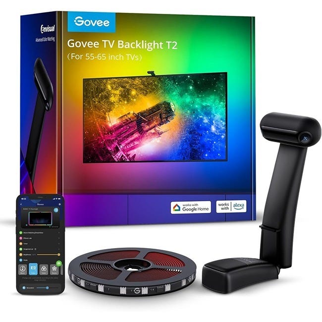 GOVEE ENVISUAL TV BACKLIGHT T2 WITH DUAL CAM 55-65IN H605C