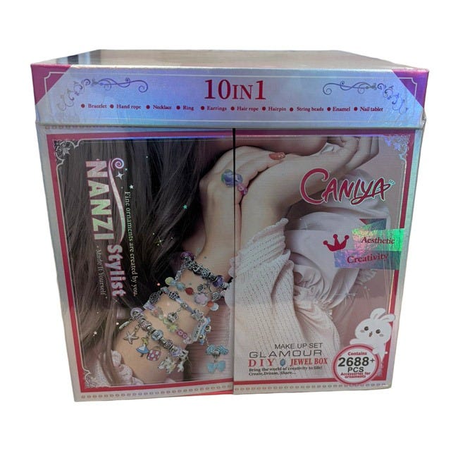 CANIYA 10-IN-1 DIY BEADS JEWELRY MAKING KIT WITH JEWELRY BOX
