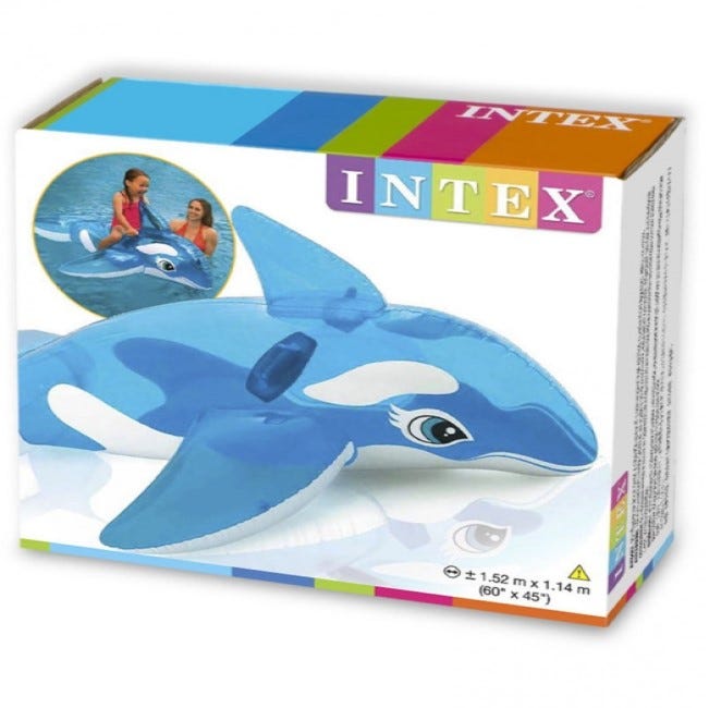 INTEX LIL WHALE RIDE-ON 1.52MX1.14M