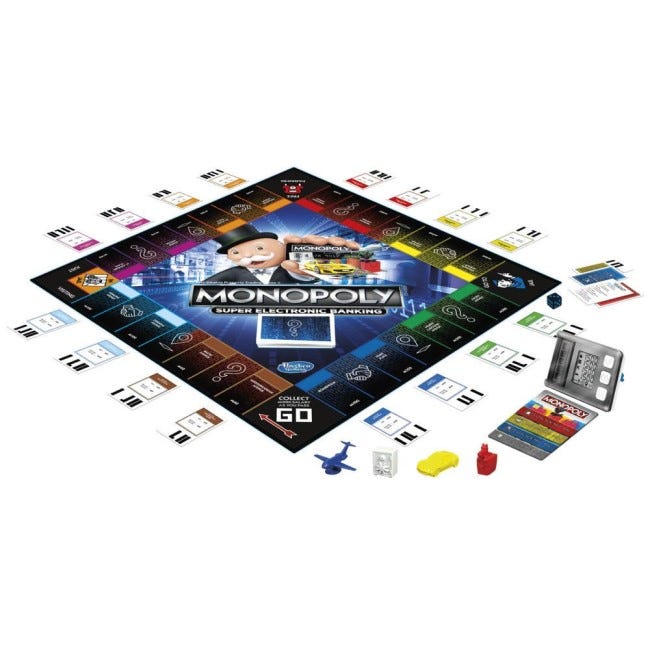 HASBRO MONOPOLY SUPER ELECTRONIC BANKING GAME