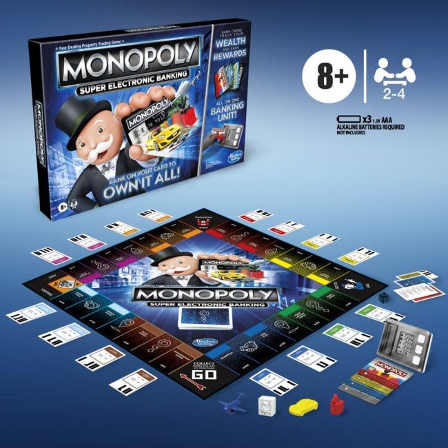 HASBRO MONOPOLY SUPER ELECTRONIC BANKING GAME