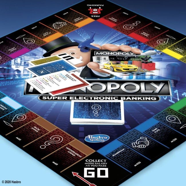 HASBRO MONOPOLY SUPER ELECTRONIC BANKING GAME