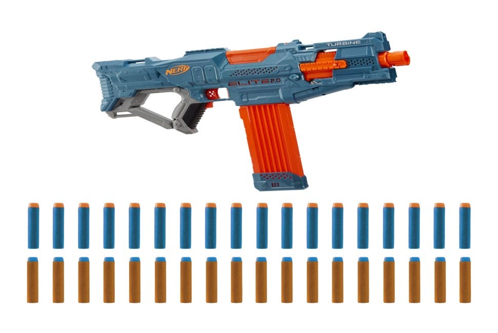 NERF ELITE 2.0 TURBINE MOTORIZED BLASTER CS 18