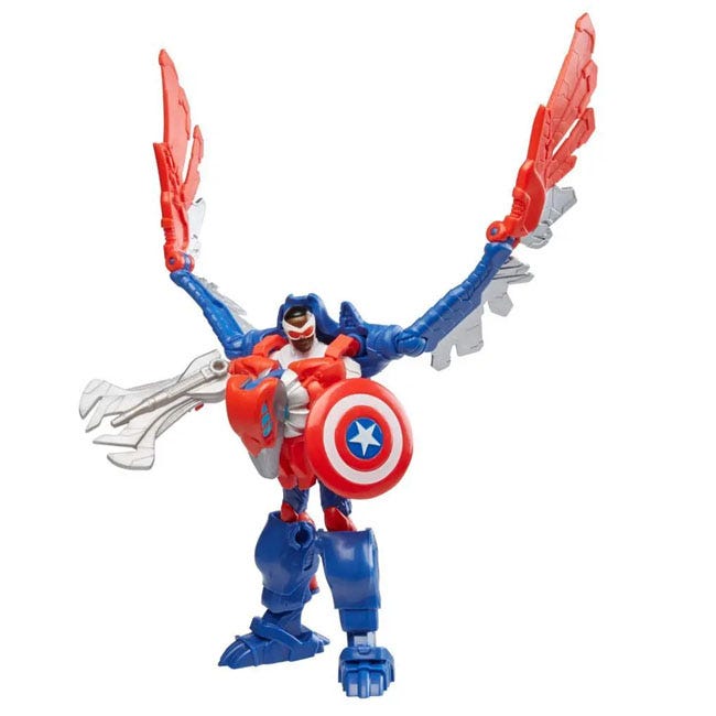 HASBRO MARVEL MECH STRIKE MECHASAURS CAPTAIN AMERICA REDWING