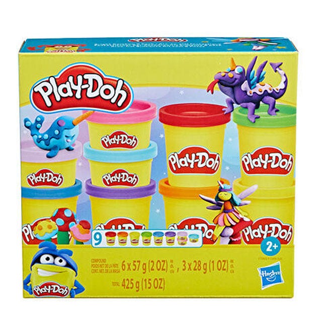 PLAY-DOH COLORFUL COMPOUND 9 PACK ASSORTED