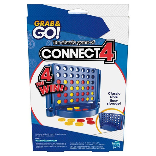 HASBRO CONNECT 4 GRAB AND GO GAME