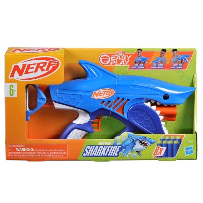 NERF JUNIOR WILD SHARK FIRE DART BLASTER