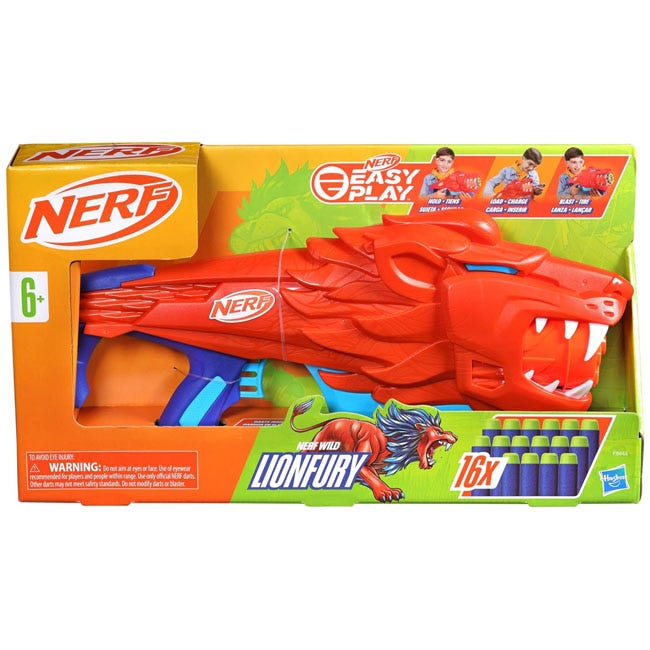 NERF JUNIOR WILD LIONFURY DART BLASTER