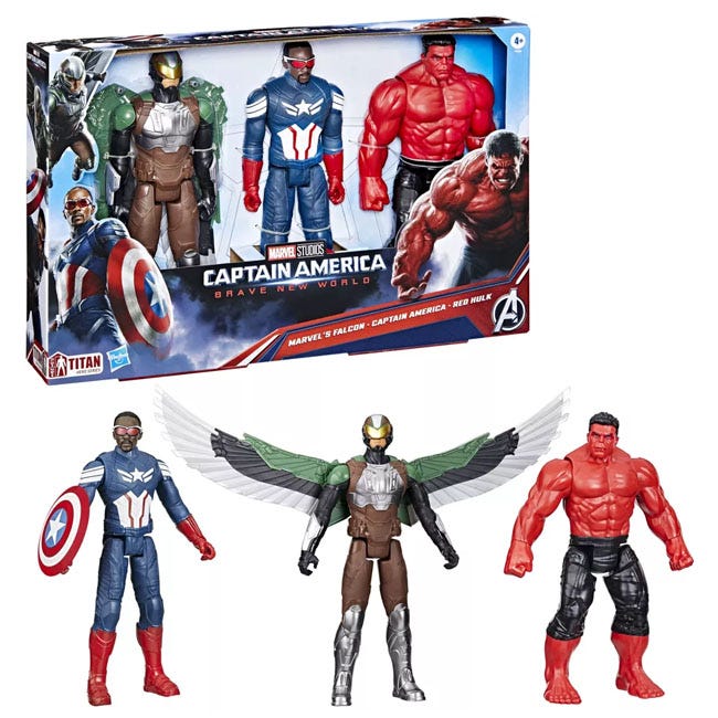 MARVEL CAPTAIN AMERICA BRAVE NEW WORLD 3-PACK TITAN HERO