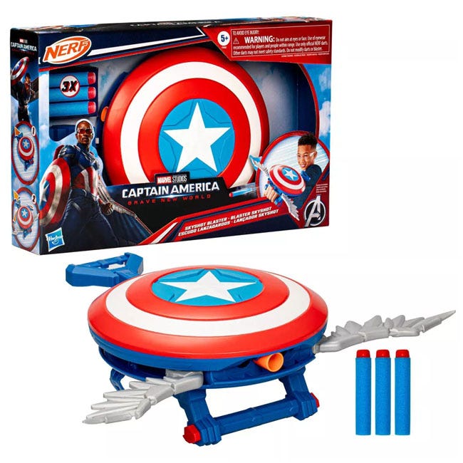 MARVEL CAPTAIN AMERICA BRAVE NEW WORLD  SKYSHOT BLASTER