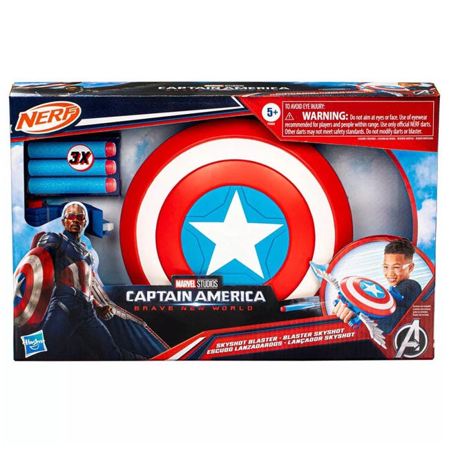 MARVEL CAPTAIN AMERICA BRAVE NEW WORLD  SKYSHOT BLASTER