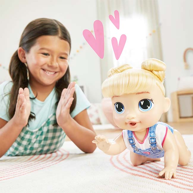 BABY ALIVE CRAWL N PLAY HARPER HUGS BABY DOLL PLAYSET