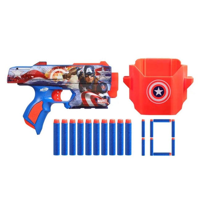 NERF MARVEL CAPTAIN AMERICA DART BLASTER