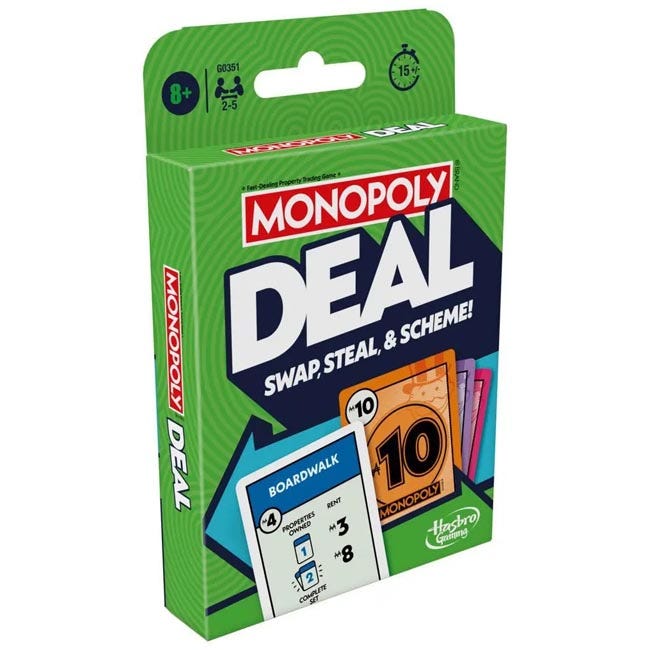 HASBRO MONOPOLY DEAL CARD GAME