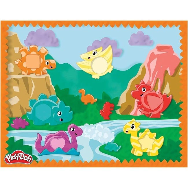 PLAYDOH SHAPES AND COLORS DINO STARTER SET