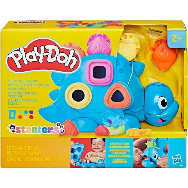 PLAYDOH SHAPES AND COLORS DINO STARTER SET