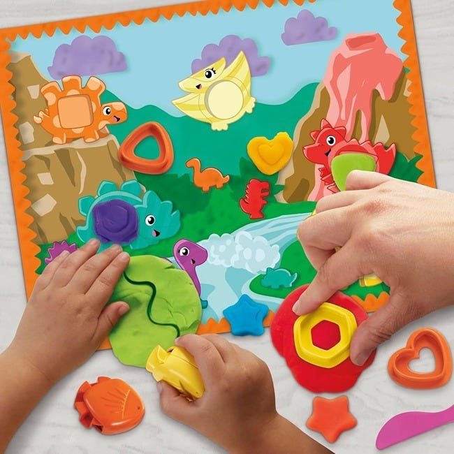 PLAYDOH SHAPES AND COLORS DINO STARTER SET