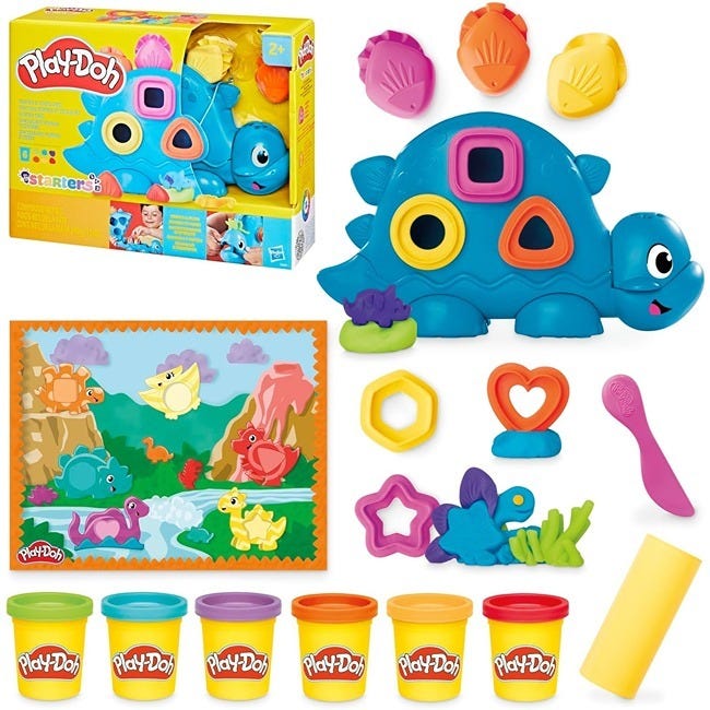 PLAYDOH SHAPES AND COLORS DINO STARTER SET