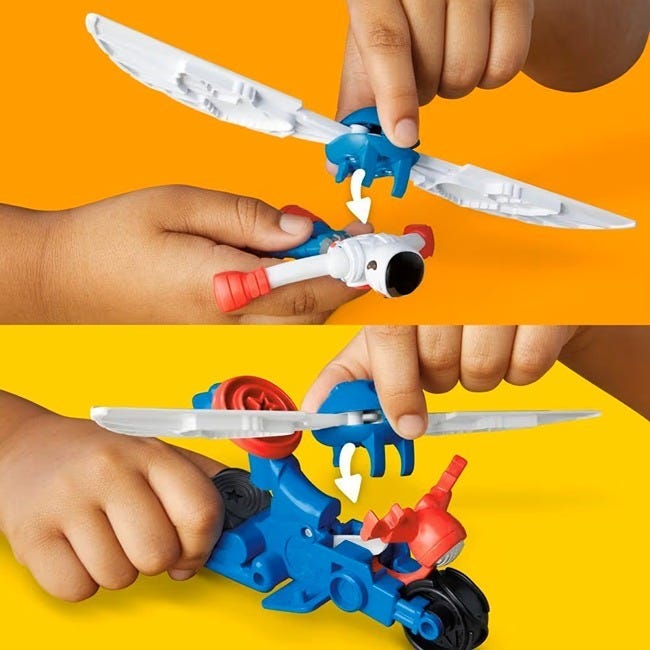 PLAYDOH MARVEL CAPTAIN AMERICA MOTO SLICER PLAYSET
