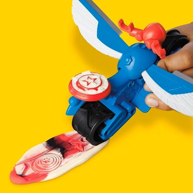 PLAYDOH MARVEL CAPTAIN AMERICA MOTO SLICER PLAYSET