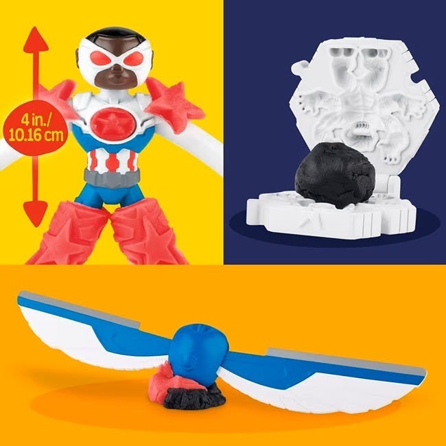 PLAYDOH MARVEL CAPTAIN AMERICA MOTO SLICER PLAYSET