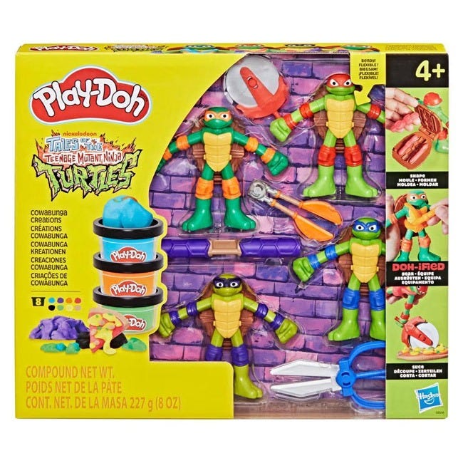 PLAYDOH TEENAGE MUTANT NINJA TURTLES COWABUNGA CREATIONS