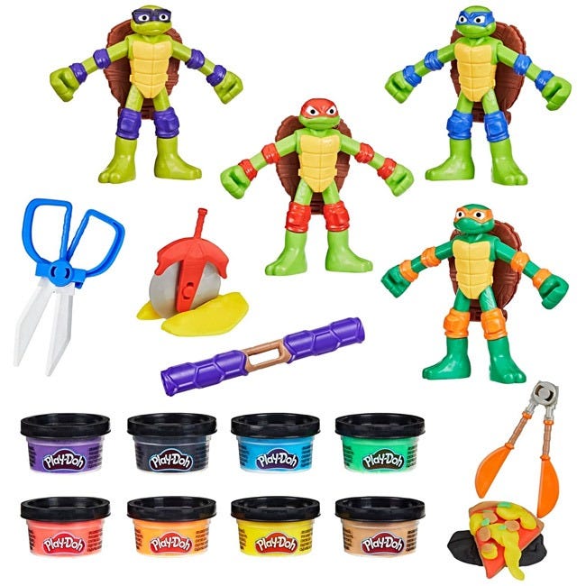 PLAYDOH TEENAGE MUTANT NINJA TURTLES COWABUNGA CREATIONS