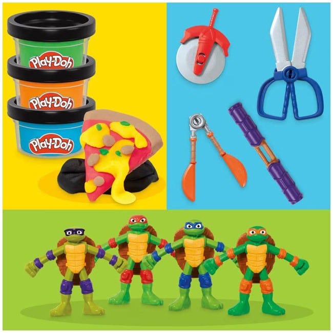 PLAYDOH TEENAGE MUTANT NINJA TURTLES COWABUNGA CREATIONS
