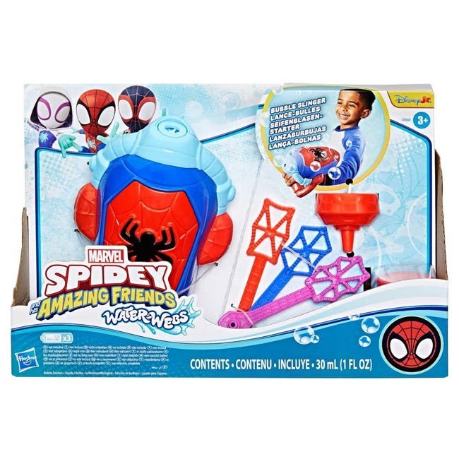 SPIDEY N FRIENDS WATER WEBS BUBBLE SLINGER ELECTRONIC TOY