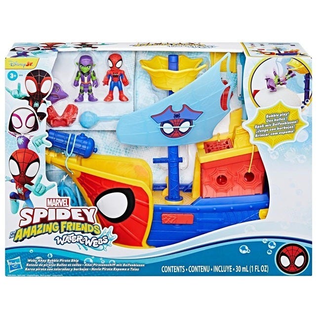 SPIDEY N FRIENDS WATER WEBS AHOY BUBBLE PIRATE SHIP TOY