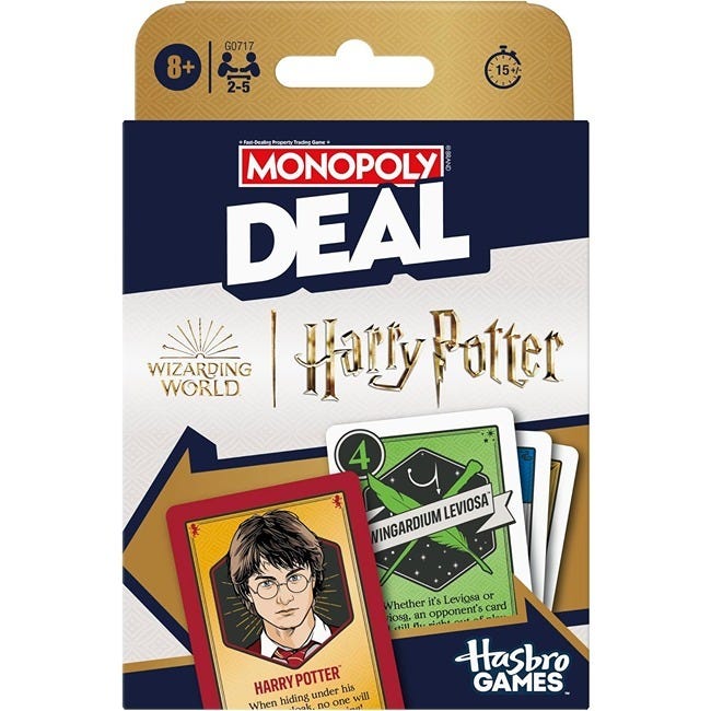HASBRO MONOPOLY DEAL HARRY POTTER CARD GAME