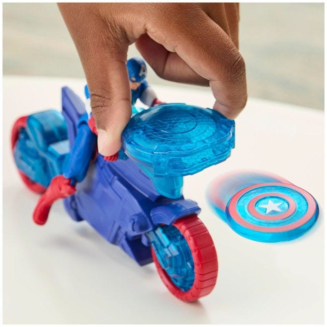 MARVEL AVENGERS 4 IN CAP SHIELD SHOT CYCLE