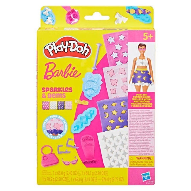 PLAYDOH BARBIE SPARKLES AND GEMS ACCESSORY PACK